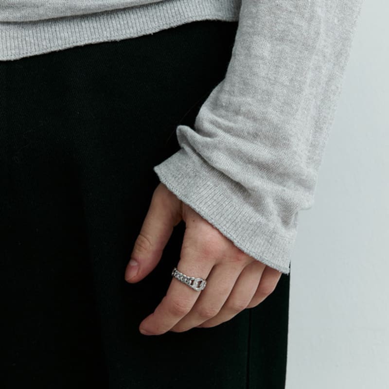 ВИНТАЖНОЕ HOLLYWOOD Матовое Кольцо-цепь Crescendo_VH2533RI072M