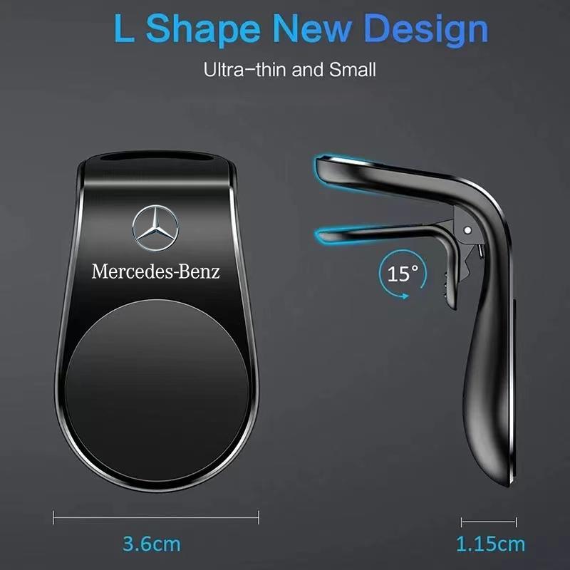 EZB2 2025 Hot Car Logo Mobile Metal Magnetic Car Phone Holder Accessories For Mercedes Benz W212 W213 W205 AMG W177 V177 W247 W176 GL