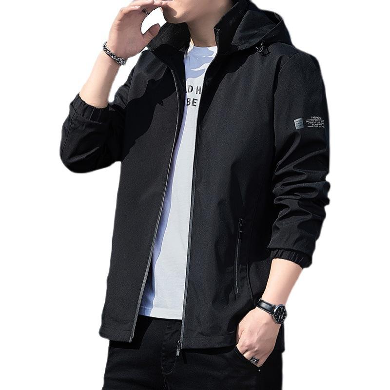 Куртка мужская осенне-зимняя повседневная мужская новая стойка воротник с капюшоном спортивная куртка мужская одежда