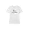Logo Print Crew Neck Loose Short Sleeve T-Shirt Men Tops Standard-White F11M028114GWT