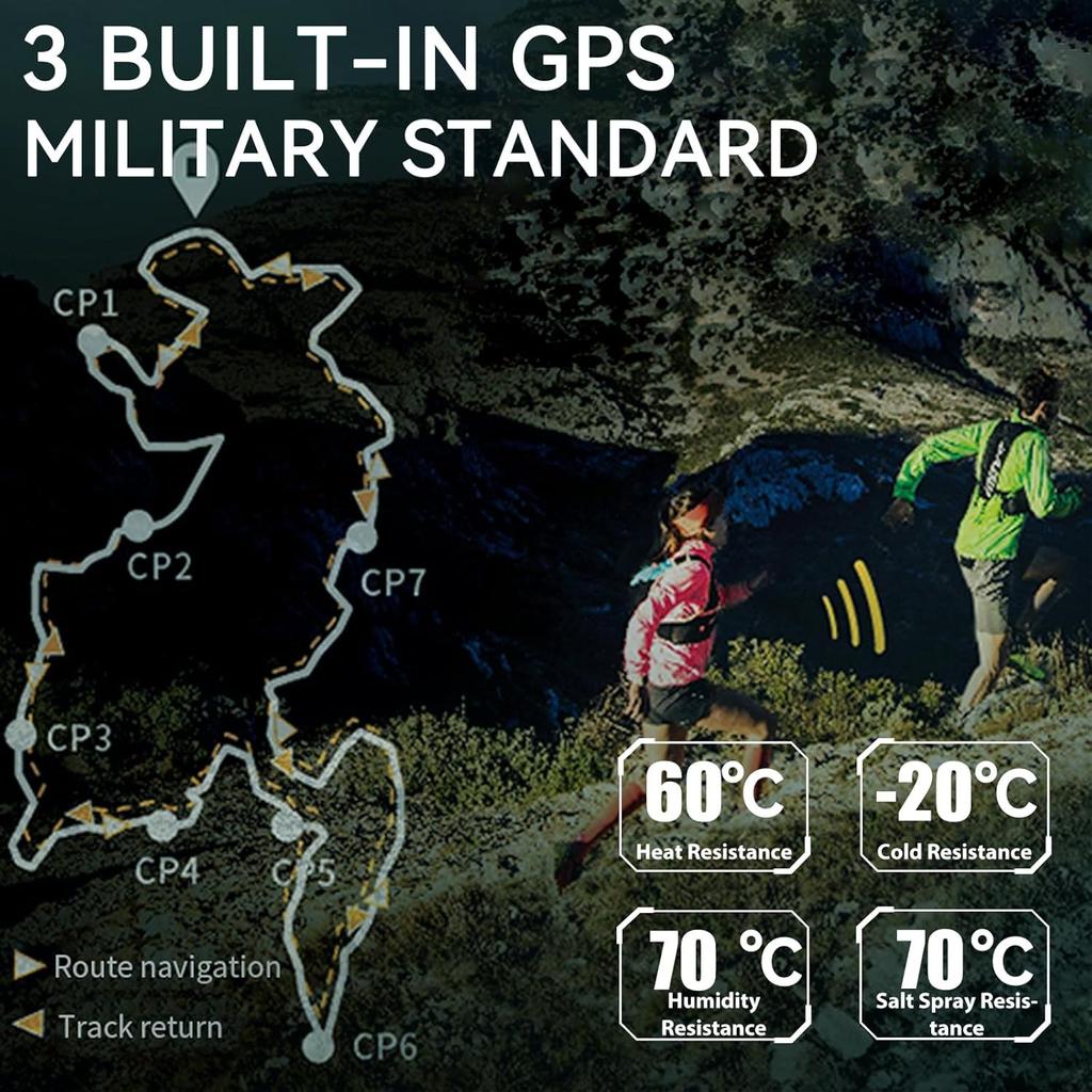 SACOSDING GPS Track Мужские умные часы Компас Высота Давление Спорт Фитнес Bluetooth Talk Умный браслет 650 мАч Длительный срок службы 2024 Новинка