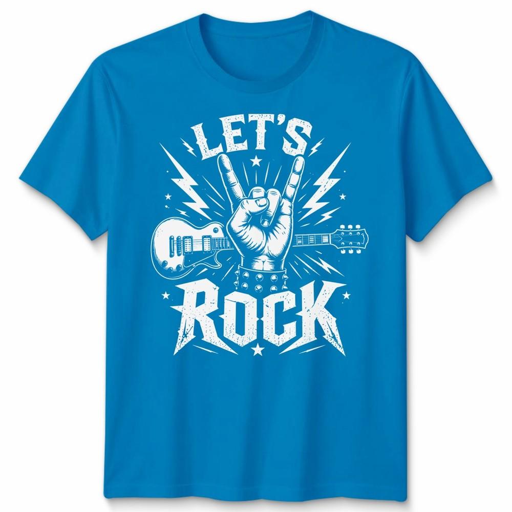 Детская футболка Let's Rock Rockstar с гитарой, для музыкальной группы, на День Рок-н-Ролла, школьная футболка