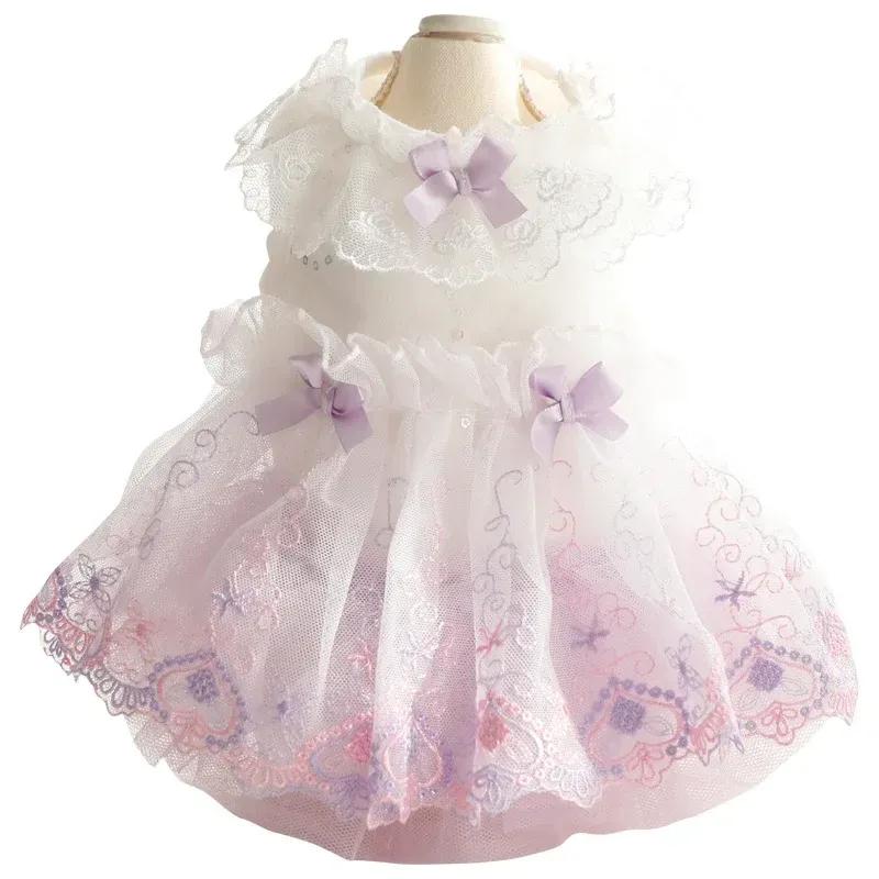 Dog clothes spring and summer thin cat princess dress wholesale high waist wedding dress small dog teddy pet