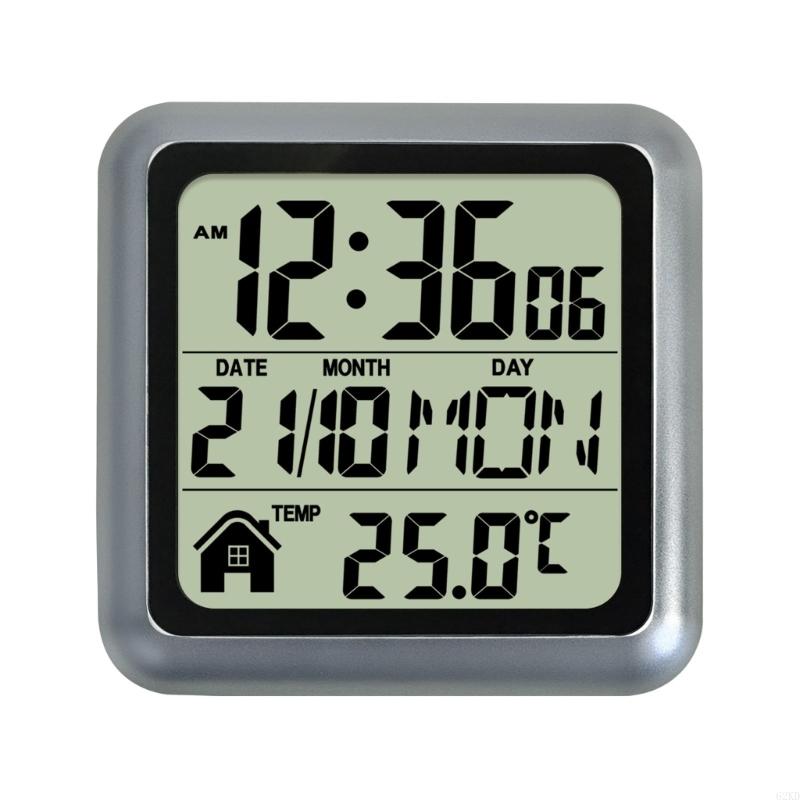 62KD Large Screen Digital Clock For Bathroom Shower Waterproof Temperature Display