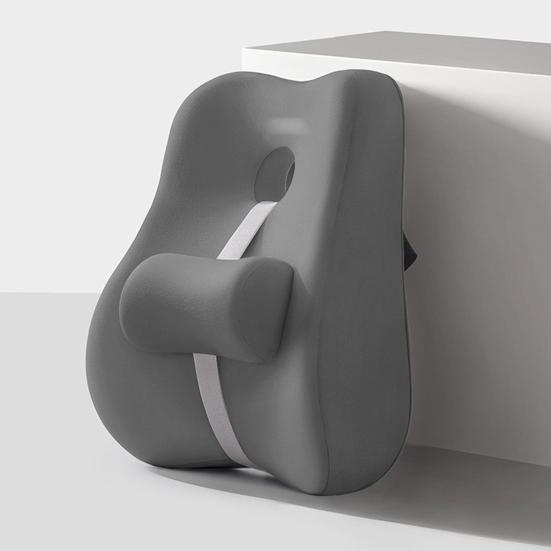 Подушка для поясничной поддержки Подушка для поддержки спины из пены с эффектом памяти Поясничная подушка для стула с регулируемым ползунком для офисного стула, компьютерного кресла, для долгих часов сидения