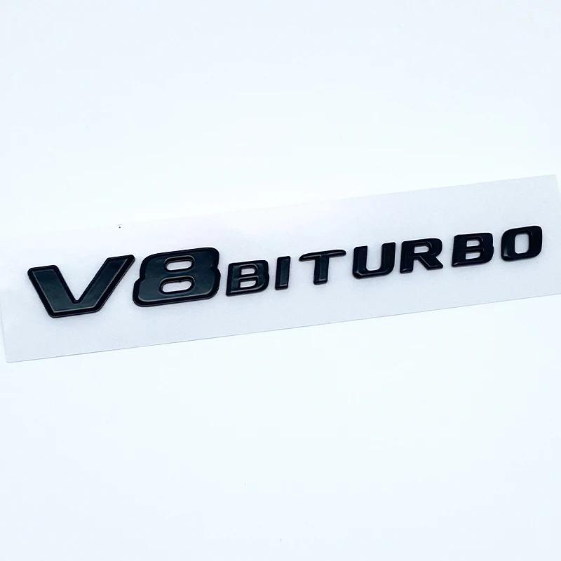 Letters Numbers Emblem C63 C63s V8Biturbo for Mercedes Benz AMG Car Fender Trunk Rear C205 S205 W205 Logo Sticker RK1