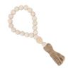 Light Brown Farmhouse Wooden Bead Strand Hanging Tassel Bead Ornament  Tray Tabletop Bead Layout