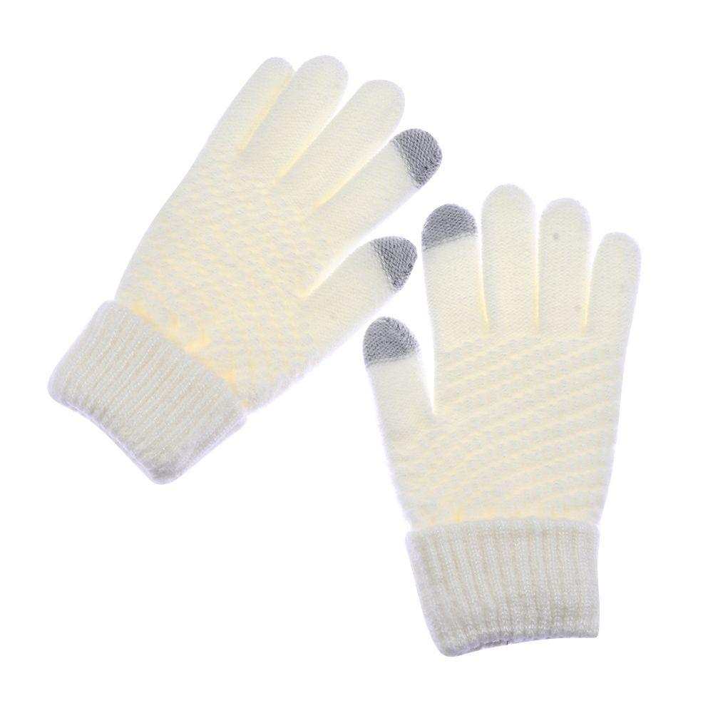 Imitation Cashmere Mittens Winter Warm Full Finger Women Gloves Knitted Wool Mittens Touch Screen