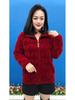 Plus Size Stylish Long-Sleeve Faux Mink Velvet Coat for Middle-Aged and Elderly Women