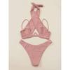 New Cross Halter Push Up Bikini Women Underwire Swimsuit Sexy Two Piece Swimwear Summer Beach Bathing Suit Bikini Set