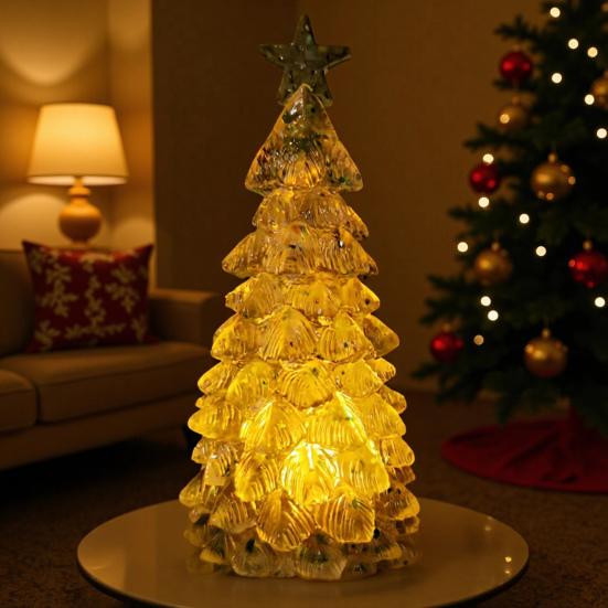 Yousheng LED Christmas Tree Night Light Glowing Tree Decoration Festive Tabletop Ornament Atmosphere Party Holiday Gift