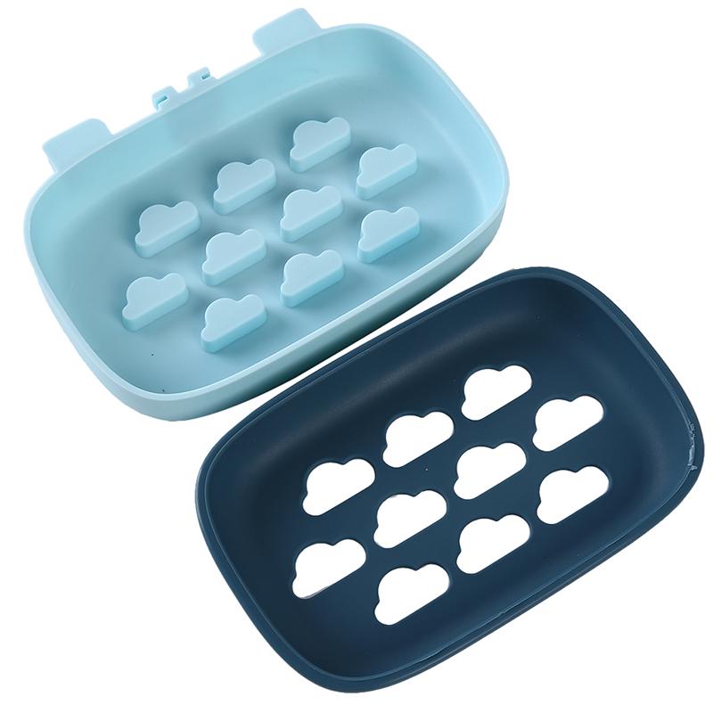 Double Color Double - layer Wall - hanging Asphalt Box without Perforating Stick Bathroom Soap Rack