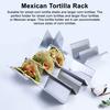 Stainless Steel Taco Holder Tortilla Serving Rack Reusable Taco Plates Burrito Rack for Kitchen Restaurant