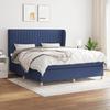 VidaXL Divan Bed with Mattress Blue 160x200 Cm Fabric - Model 3128699