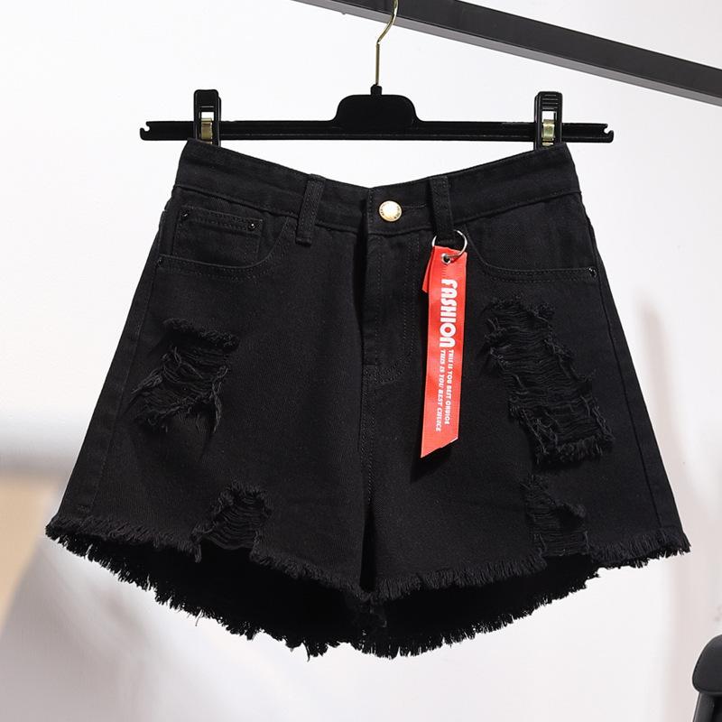 New Women's Denim Shorts Loose Wide-leg Hot Pants Light-colored Thin Girls' Super Shorts