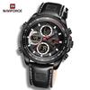 Naviforce NF9197L Doul Display Мужские часы Кварцевые водонепроницаемые светодиодные цифровые электронные роскошные наручные часы для подарка