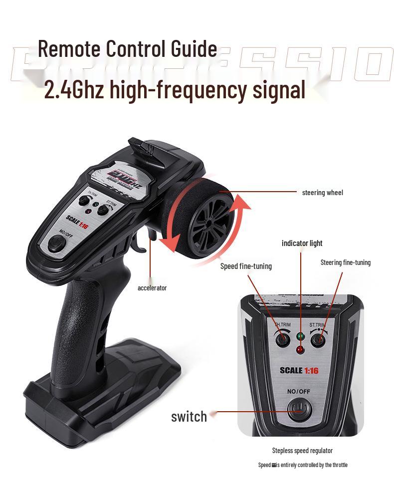 Радиоуправляемый высокоскоростной полноприводный дрифтовый внедорожный альпинистский монстр-трак игрушка