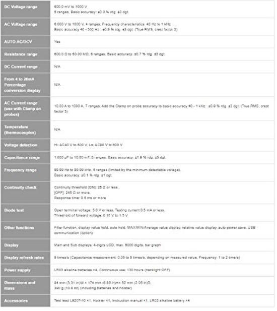 HIOKI Digital Multimeter DT4255 Tester DMM Made in Japan (HIOKI) (Standard Model)