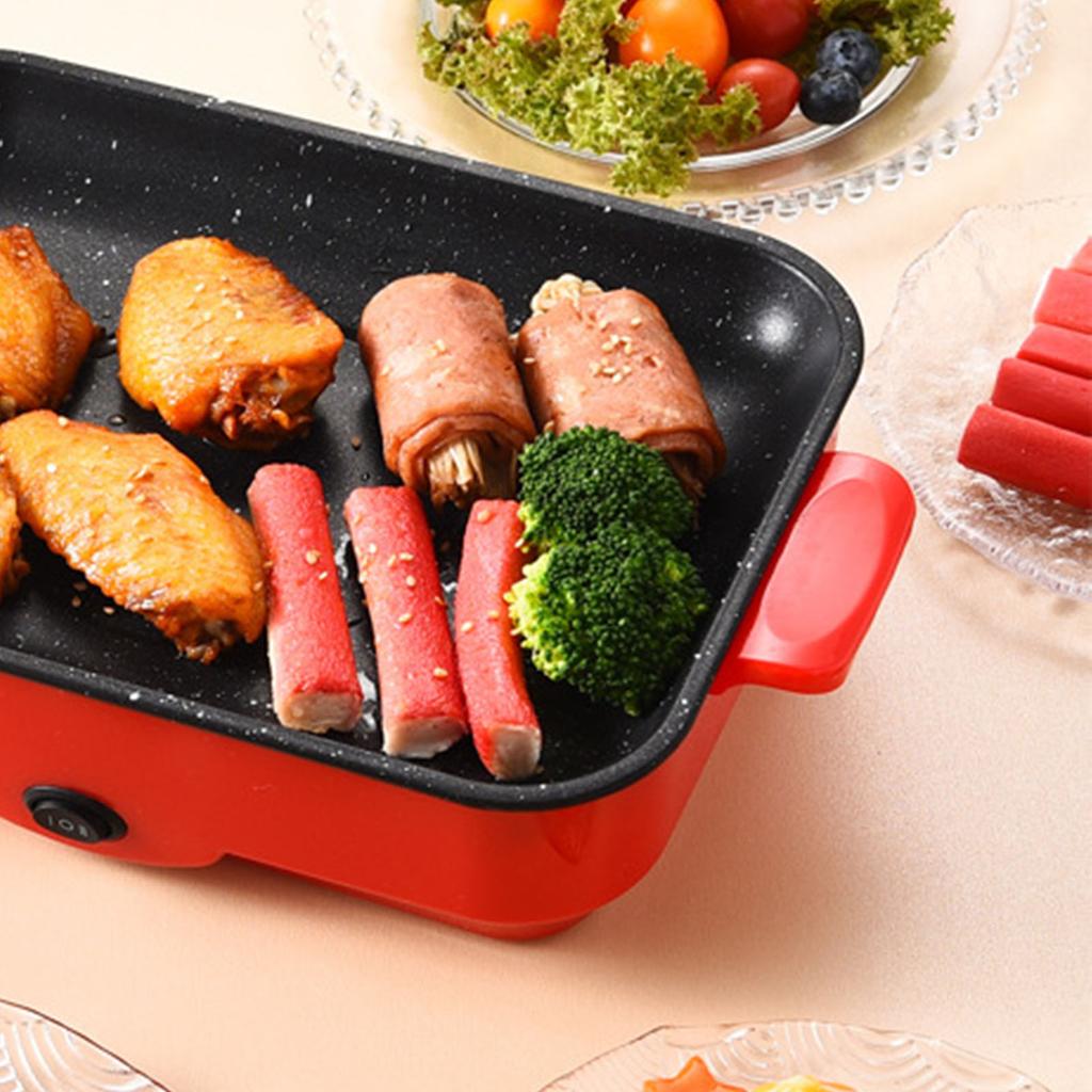 Электрическая антипригарная многофункциональная сковорода-гриль для приготовления пищи в помещении.  
