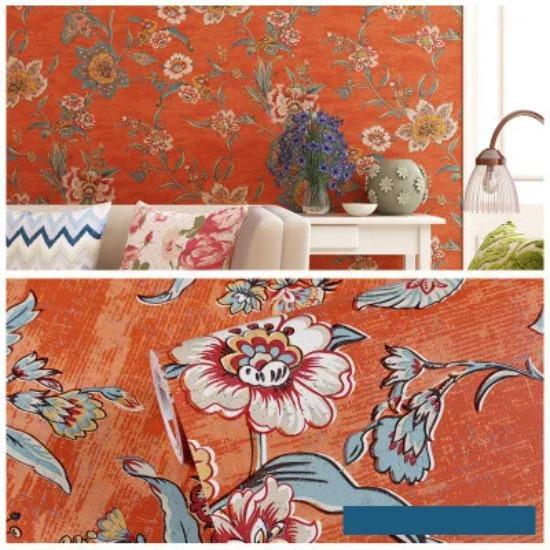 Ретро нетканые обои самоклеящиеся трехмерные для спальни гостиной общежития ТВ фона стены самоклеящиеся