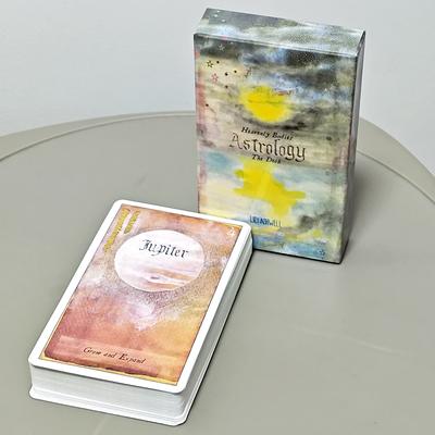 10,3*6 см колода Небесных тел Астрология Оракул: 51 карта, состоящая из планет, зодиака, домов и главных аспектов