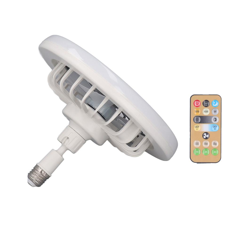 Маленький потолочный вентилятор с пультом дистанционного управления E27, патрон для лампы, регулируемая скорость, закрытый вентилятор