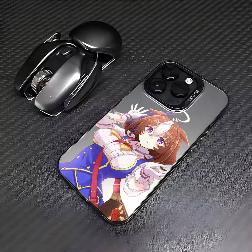 Uma Musume Pretty Derby Чехол для телефона для iPhone17,16,15,14,13,12,11 Plus,Pro Max Цветной Посеребренный Внутренняя крышка