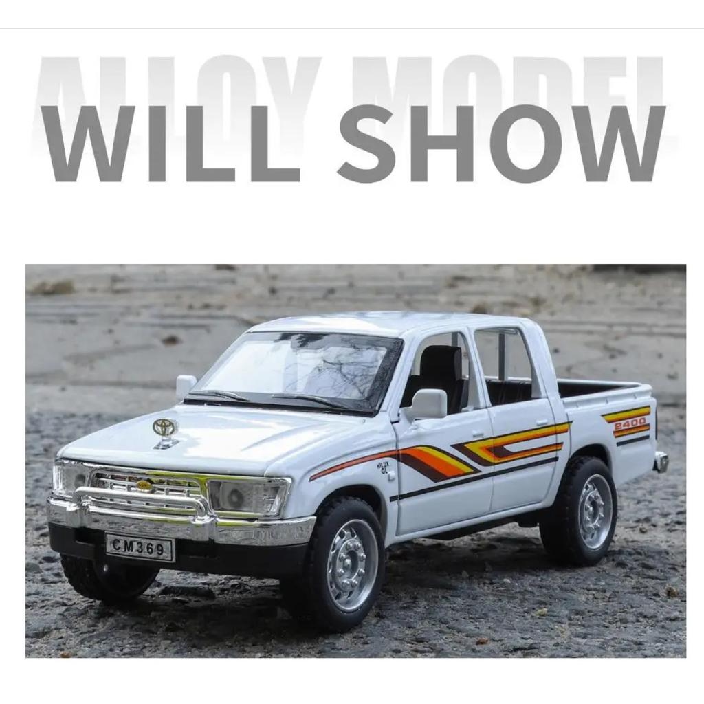 1/32 масштаб TOYOTA Hilux пикап игрушечная модель автомобиля литой сплав транспортное средство миниатюрный инерционный звук и свет коллекция подарок детям