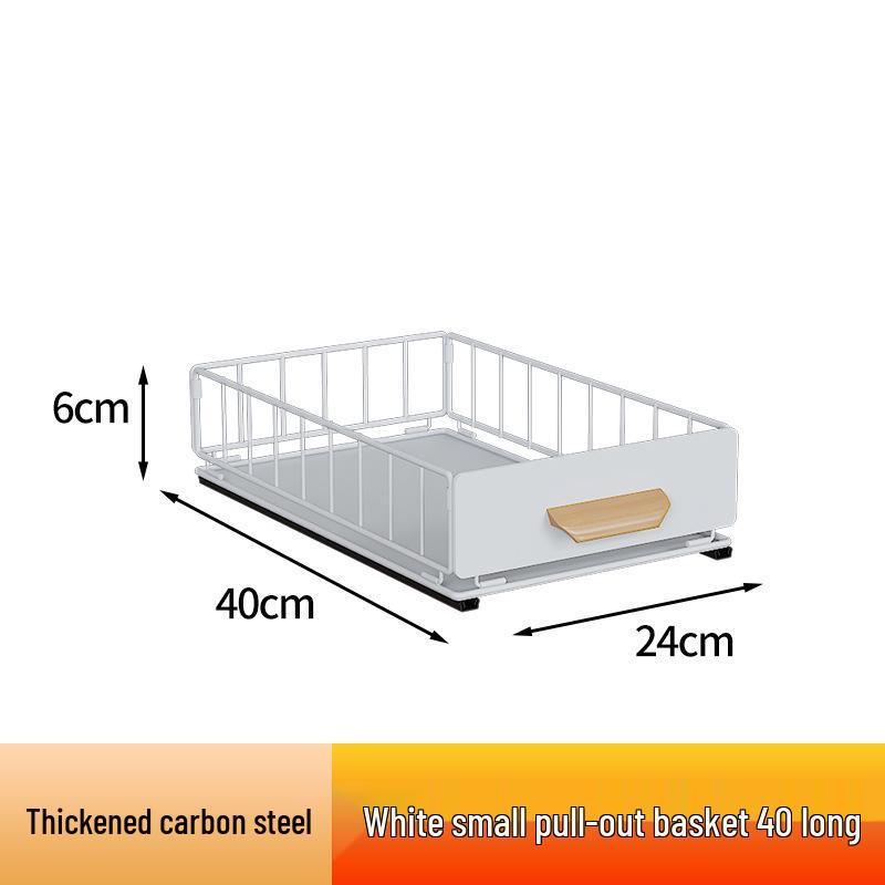 Многоярусная выдвижная кухонная корзина для хранения закусок, приправ и банок