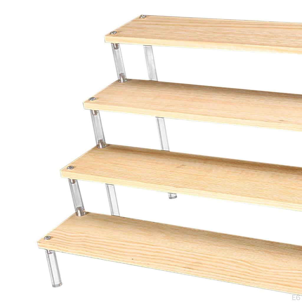 Прозрачный акриловый подставка-органайзер полка держатель для кексов витрина фурнитура дерево