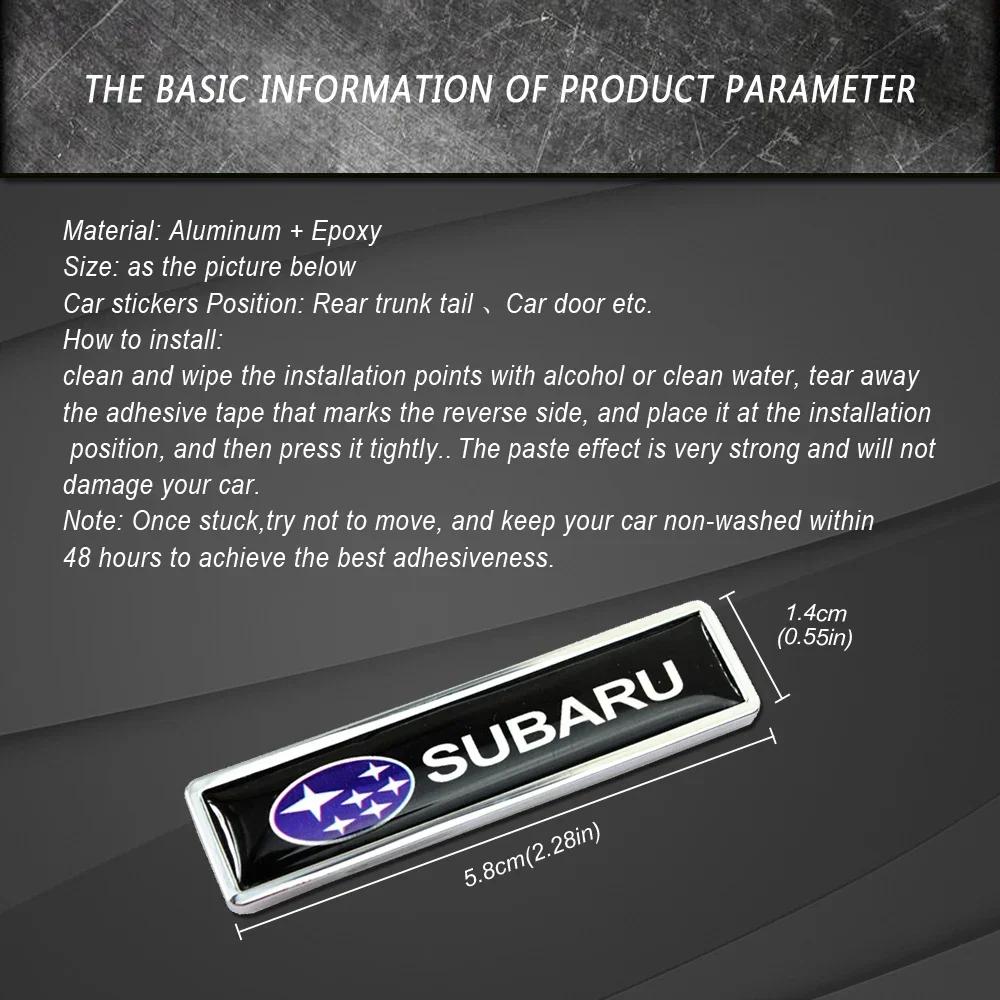 for Subaru Forester XV Tribeca Outback STI Legacy WRX Impreza BRZ 2Pcs Car Body Emblem Protective Metal Sticker Decoration X3