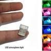 Светодиодная семицветная USB-подсветка салона для автомобильного прикуривателя - Модификация не требуется