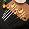 6Pcs/Set Silver Flatware Cutlery Set Stainless Steel Knife Dessert Fork Spoon Tableware Set Festival Kitchen Dinnerware Gift