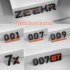 Подходит для Zeekr 007GT 001 7X 009 007 Черный Значок Модификация Черный Воин Задний Значок Автомобиля Декорация