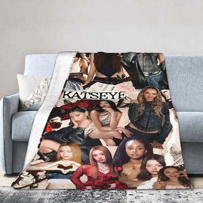 Katseye kpop k-pop девушка Мерч Одеяла Сверхмягкий Коралловый Флис Плюшевые Пледы Уютные Постельные Принадлежности Пледы