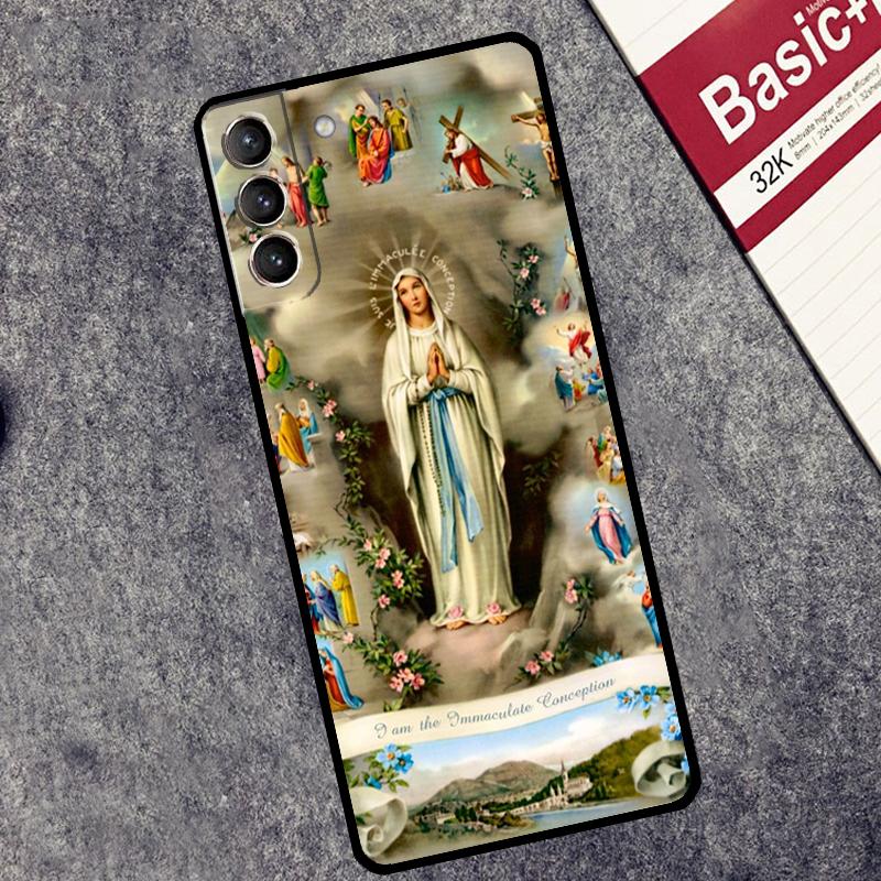 Virgin Mary Christian Case For Samsung Galaxy S24 S22 S23 Ultra Note 20 S9 S10 Note 10 Plus S20 FE S21 FE Cover