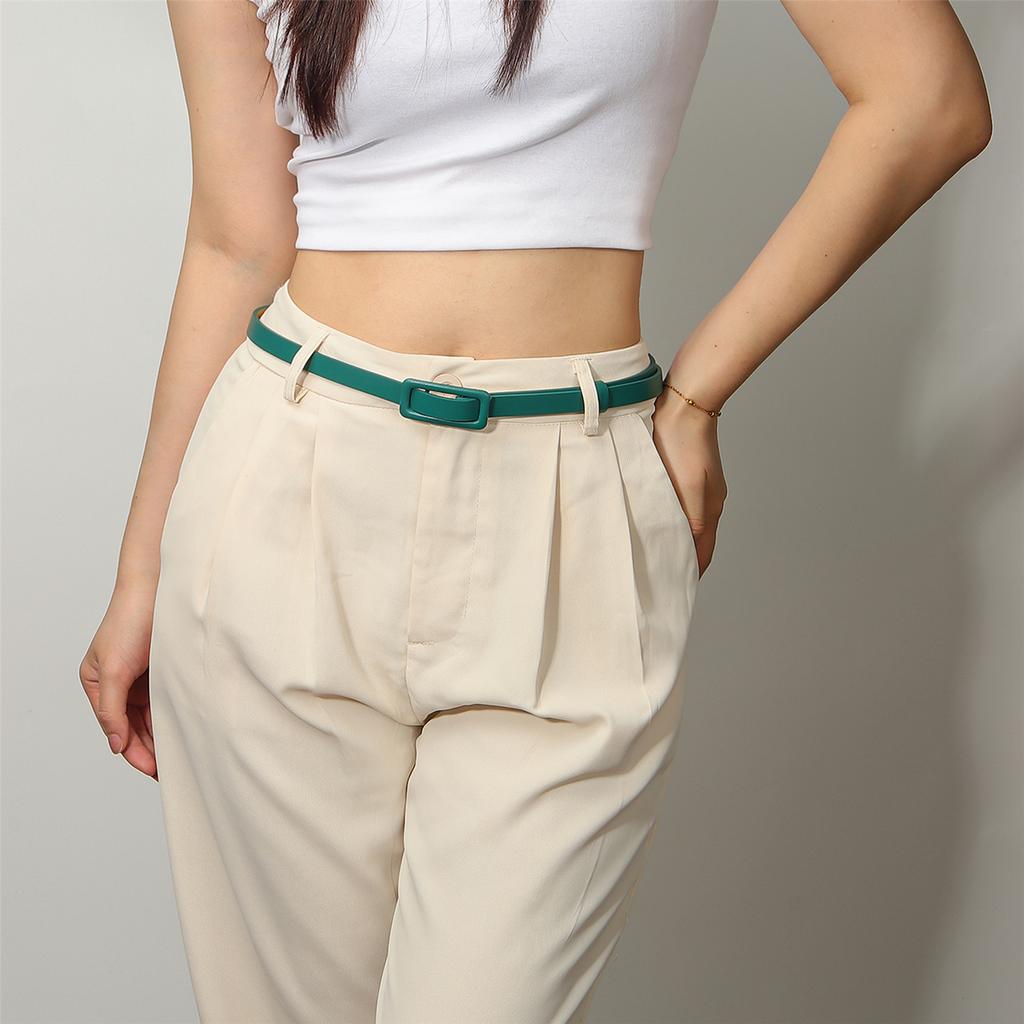Стильный регулируемый пояс из искусственной кожи для женщин, легкий тонкий пояс для повседневного офисного дорожного наряда