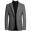 Business Casual Woolen Blazer Men Autumn Solid Men Blazer Long Sleeve Blazers for Men