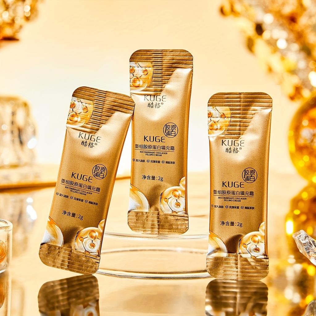 100 Bags of Cool Mesh Collagen Cream, Mini Portable Cream, Recombinant Collagen Filling Cream Moisturizing Anti-wrinkle Firming Light Face Mask Cream