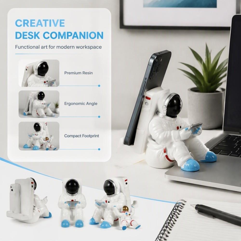 2 Size Astronaut Phone Holder Resin Astronaut Phone Stand Cute Desk Phone Holder Desktop Use