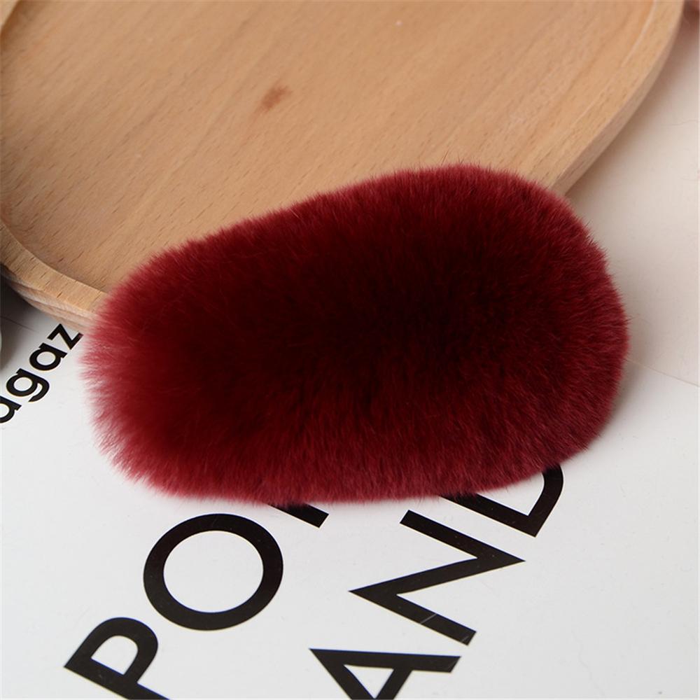 1/3 шт. Зимняя милая пушистая заколка для волос для женщин и девочек, однотонная боковая заколка для волос, BB-заколка, милая плюшевая заколка для волос, цветной аксессуар для волос