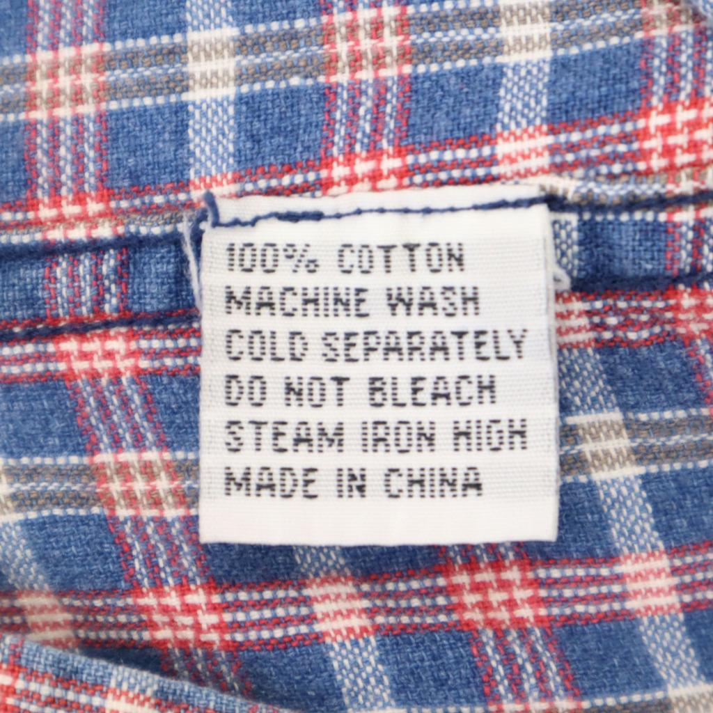 Reyn spooner 90-е годы Старые бирки купальников Клетчатый узор Короткий рукав на половину пуговиц Рубашка на пуговицах Мужская Подержанная