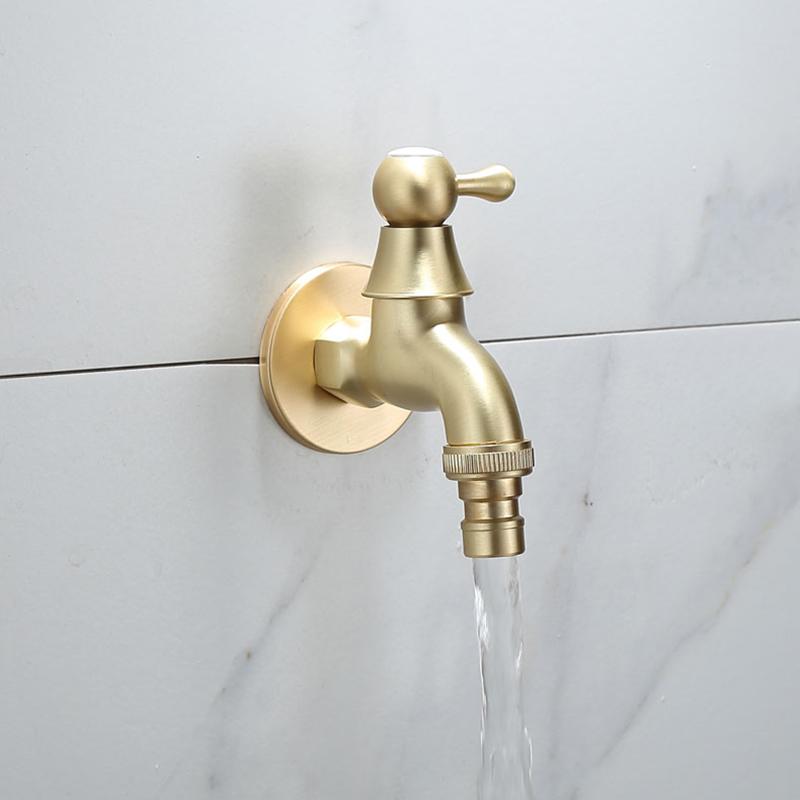 Латунный Матовый Золотой Смеситель для Стиральной Машины Уличный Смеситель Садовый Кран Бибкок Кран для Раковины в Ванной Смеситель для Мойки