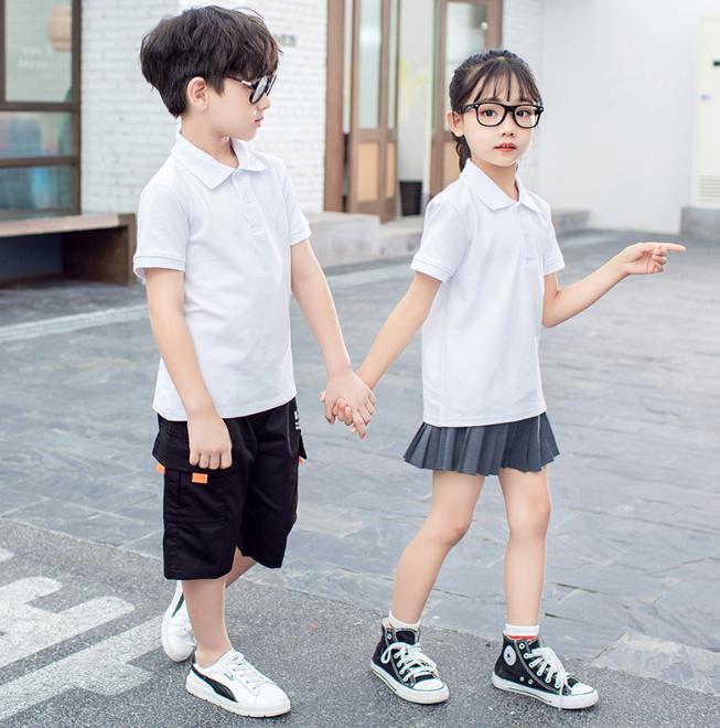 Детская летняя детская одежда с коротким рукавом, средняя и большая детская футболка, хлопковая полосатая рубашка-поло