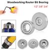 1Pcs 4.76mm 6.35mm 9mm Woodworking Bearing Top Mounted Milling Cutter Bearing for Router Bit Head