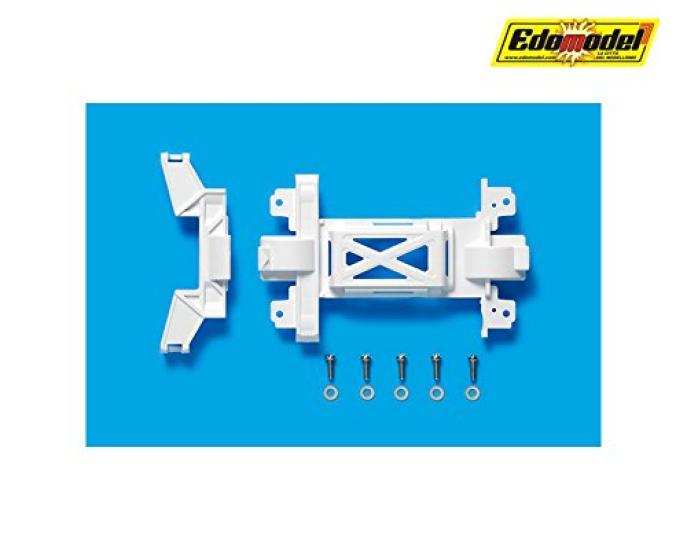 Mini 4WD Station Product 95325 Reinforced Gear Cover for MS Chassis Mini 4WD Station (White)
