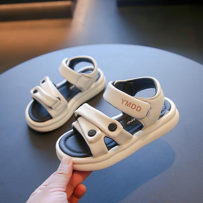2024 Детские летние сандалии с открытым носком, мягкая подошва, повседневная школьная обувь для девочек, модные универсальные детские и мальчиковые пляжные нескользящие сандалии