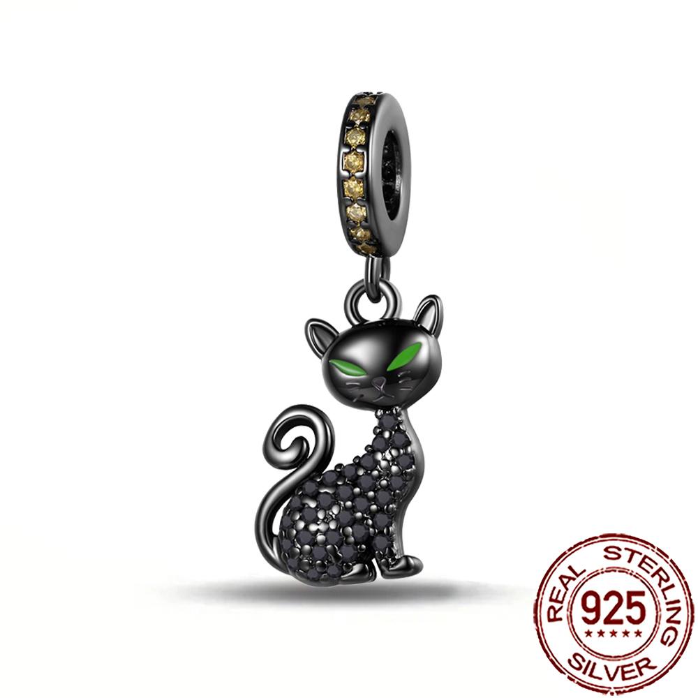 New Charms 925 Silver Cat Dog Flamingo Chameleon Axolotl Animal Beads Fit Bracelet Necklace Women DIY Jewelry