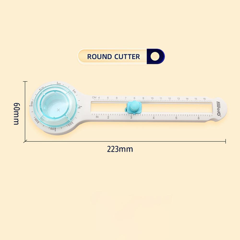 KWtriO Circle Cutter for Craft Paper Circular Cutter Manual Round Cutting Tool In Diameter 832cm