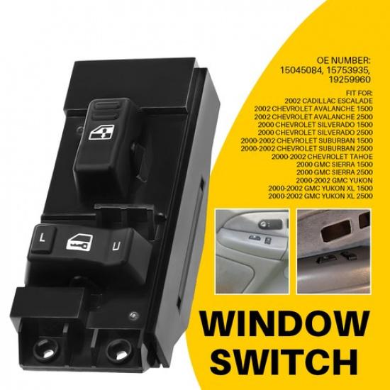 Power Window Switch Control Button Rear Passenger RH For 2002 Cadillac Escalade